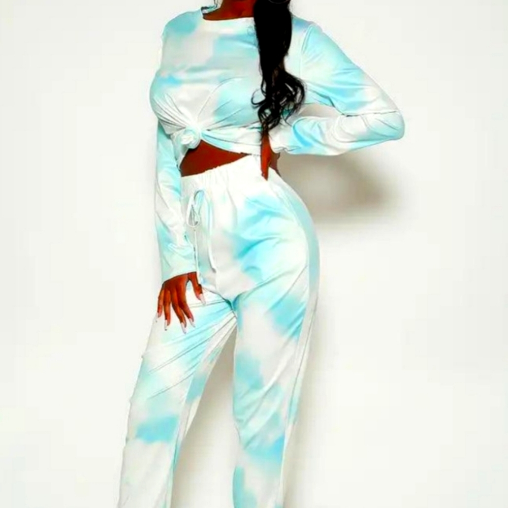 Lounge Wear Long Sleeve Tie Dye Outfit